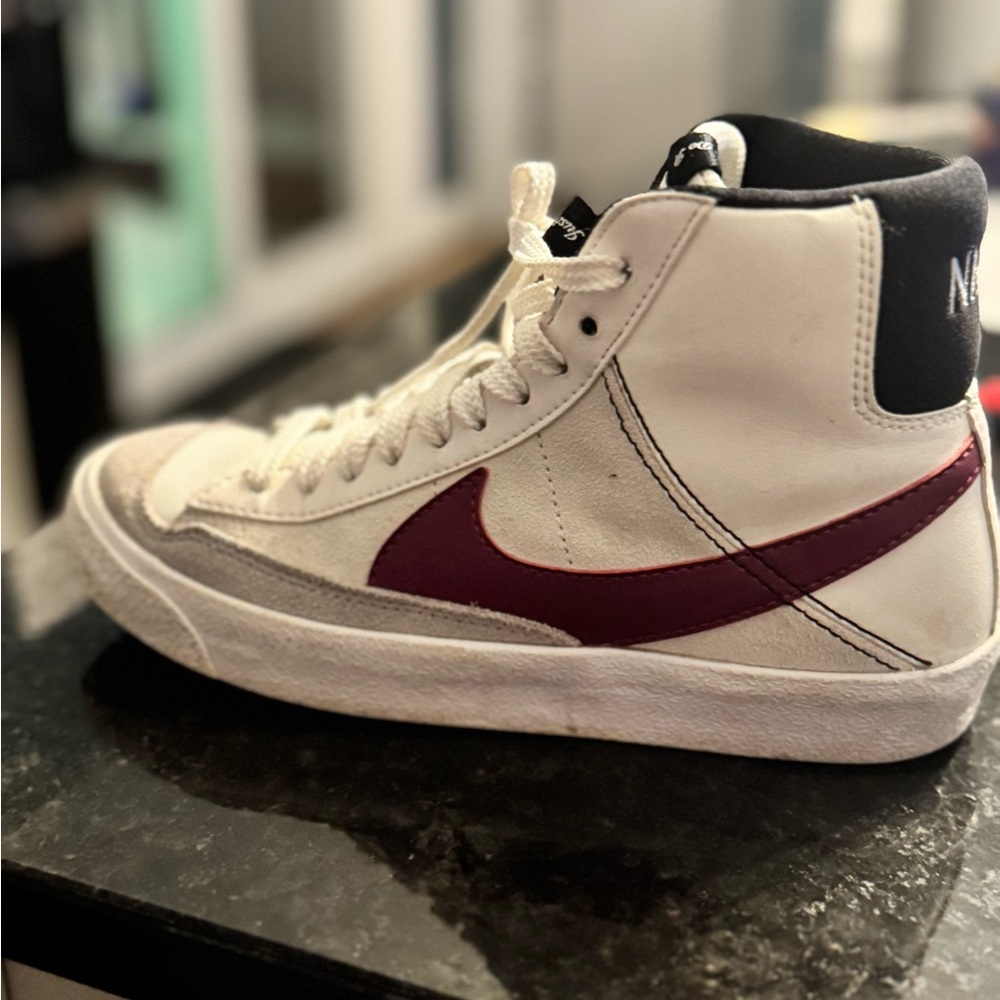 Nike White and Maroon Blazers